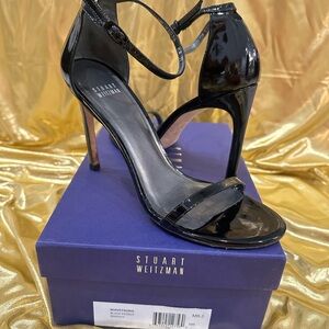 Stuart Weitzman Nudisong Black Patent high heels! Comes with box!